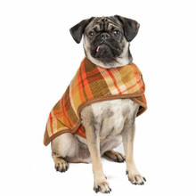 Handmade Rust Plaid Dog Coat