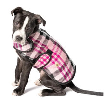 Handmade Pink Plaid Blanket Dog Coat
