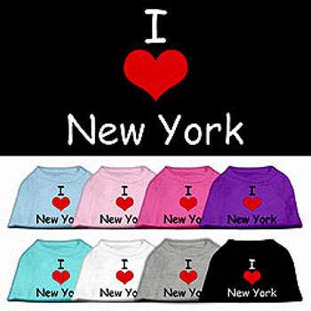 I Love New York Dog Tank Shirt