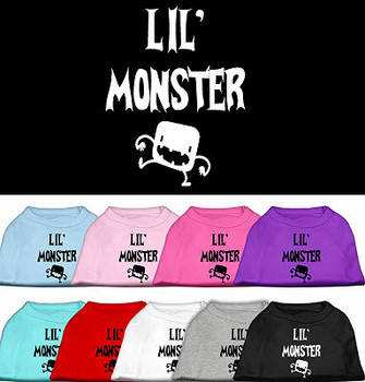 Lil Monster Screen Print Dog Tee Shirt