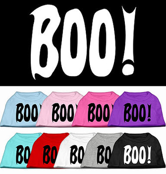 BOO! Screen Print Dog Tank Shirt