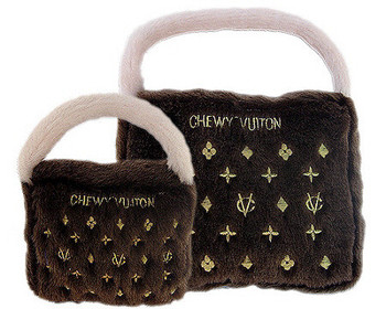 Chewy Vuiton Purse Plush Dog Toy