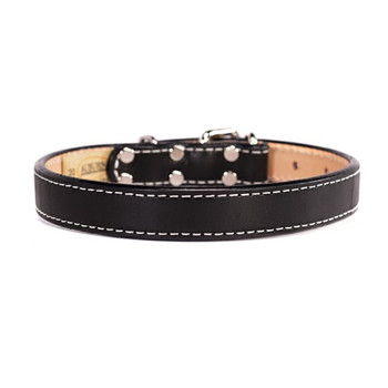 Black GI Leather Dog Collar