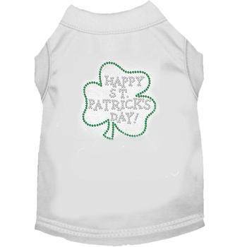 Happy St Patricks Day Rhinestone Dog Tank