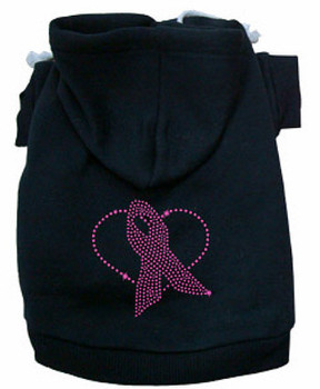 Pink Ribbon Dog Hoodie