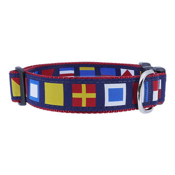 Dog Collar - A-Z Nautical Code Flags - 1/2, 3/4, 1 1/4