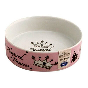 Pampered Princess Dog Bowl - Pink