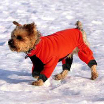 Dog Overall Snowsuit - Red/Black - 5 - 110 lbs