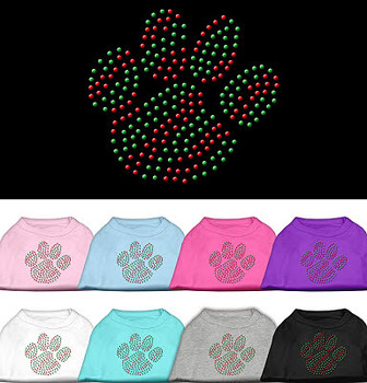 Christmas Paw Rhinestone Dog Tank