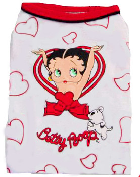 Betty Boop Allover Hearts Dog Tee Shirt Betty Boop Allover Hearts Dog Tee Shirt
