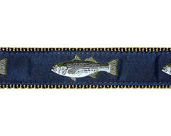 Dog Collar - Striped Bass - 1 1/4