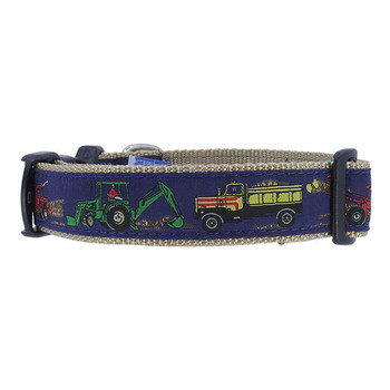 Dog Collar - Construction Vehicles - 1 1/4