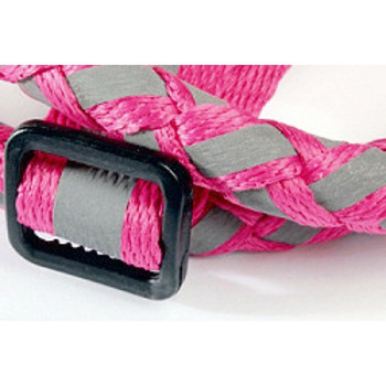 Braided Lumi Dog Leash & Step In Dog Harness Set - Fuchsia