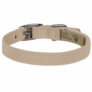 Plain 1/2" Ultra Suede Dog Collar - 30+ Colors