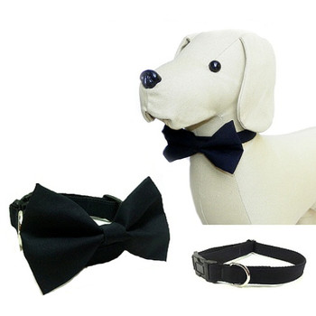 Black Formal Dog Bow Tie Collar