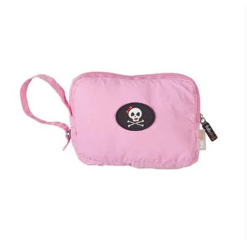 Pink Girlie Skull Pocket Fold Up Dog Raincoat