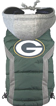 NFL Green Bay Packers Licensed Dog Puffer Vest Coat - S - 3X
