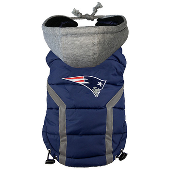 NFL New England Patriots Licensed Dog Puffer Vest Coat  S-3X