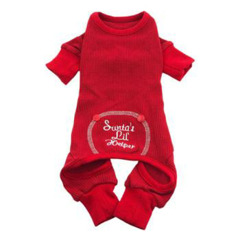 Santa's Lil' Helper Red Thermal Dog Pajamas