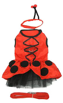 Lady Bug Fairy Dog Costume Dress -Small & Large Dogs