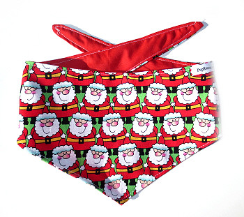 Christmas Dog Bandana - Rows of Santas