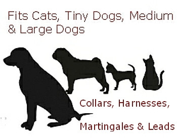 Heart Bone Cat or Dog Collars - Harness or Leads - 1/2, 3/4, 1 1/4