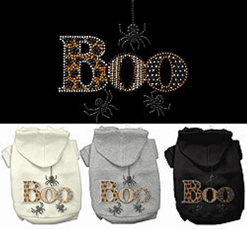 Boo Rhinestone Dog Hoodie