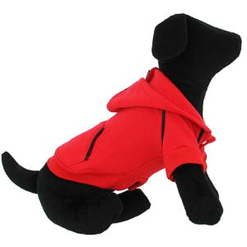 Sport Dog Hoodie - Flame Scarlett Red - Tiny - Big Dog Sizes