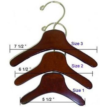 Wooden Dog Hangers - Solid Wood with Mahogany - 3 Sizes