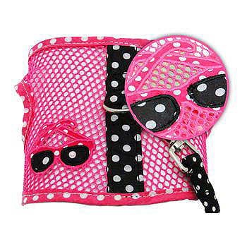 Cool Netted Dog Harness - Sunglasses Pink & Black