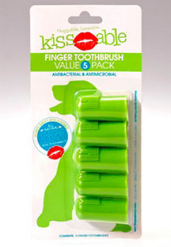 KissAble 5 Pack Pet Dog Finger Teeth Brushes