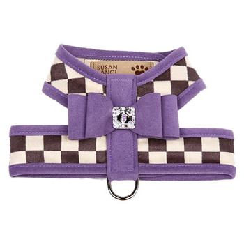 Windsor Check Contrasting Trim Tinkie Dog Harness - Ultraviolet