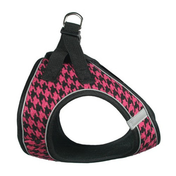 EZ Reflective Houndstooth Dog Harness Vest - Pink / Black