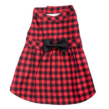Red Buffalo Plaid Pet Dog Dress - Small - Big Dog