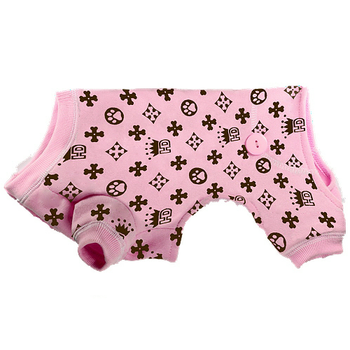 HD Crown Pink Long Johns Dog Pajamas