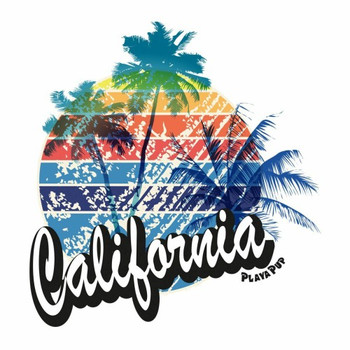 Sun Protective Dog Tank Top - California / White