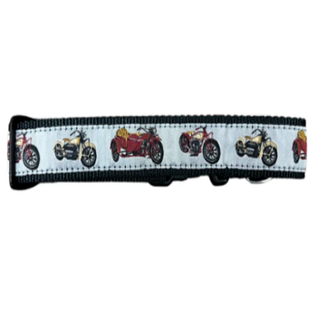 Motorcycle 3/4 & 1.25 inch Dog Collar, Harness