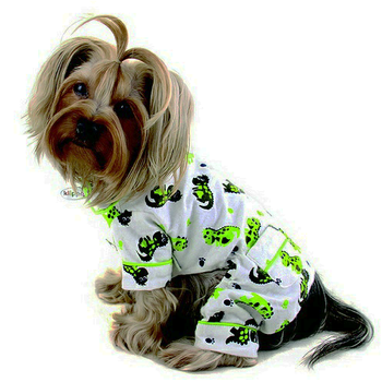 Playful Dinosaur Cotton Flannel Dog Pajamas