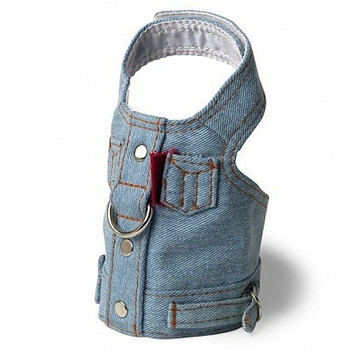 Blue Jean Dog Harness Vest