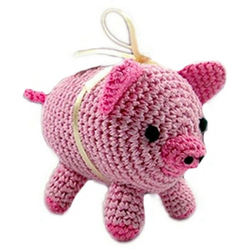 Pink Piggy Boo Organic Cotton Crocheted Dog Toys