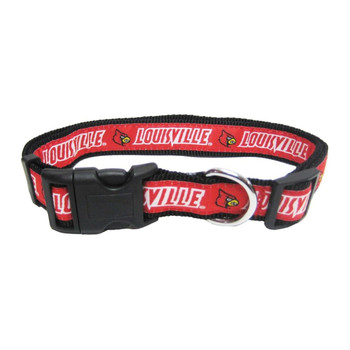 Louisville Cardinals Pet Reflective Nylon Collar - Medium