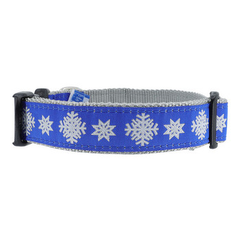 Dog Collar - Snowflakes -  3/4 & 1 1/4