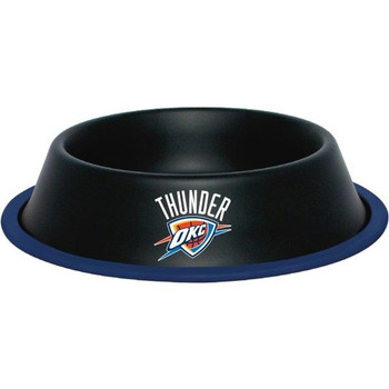 Oklahoma City Thunder Gloss Black Pet Bowl