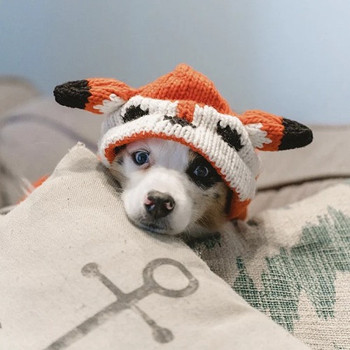 Foxy Hoodie Hand Knit Dog Sweaters