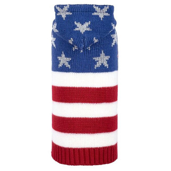 Stars and Stripes Hooded Dog Sweater
