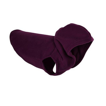 Warm Stretch Fleece Hoodie Dog Vest Wrap - Plum