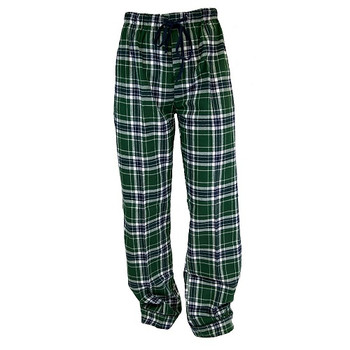 Human Adult Green Plaid Flannel Pajama Bottoms