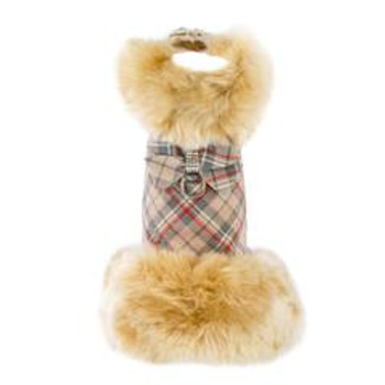 Champagne Fox Fur Dog Coat - Nouveau Bow - Choose Color