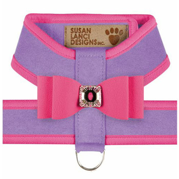 Big Bow Tinkie Harnesses - French Lavender / Pink Sapphire Trim & Bow