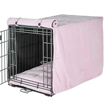 Blush Microvelvet Crate Cover